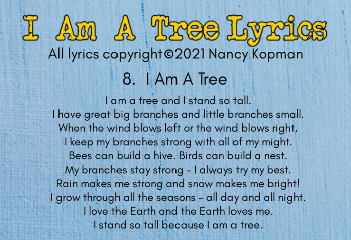 Lyrics to I Am A Tree