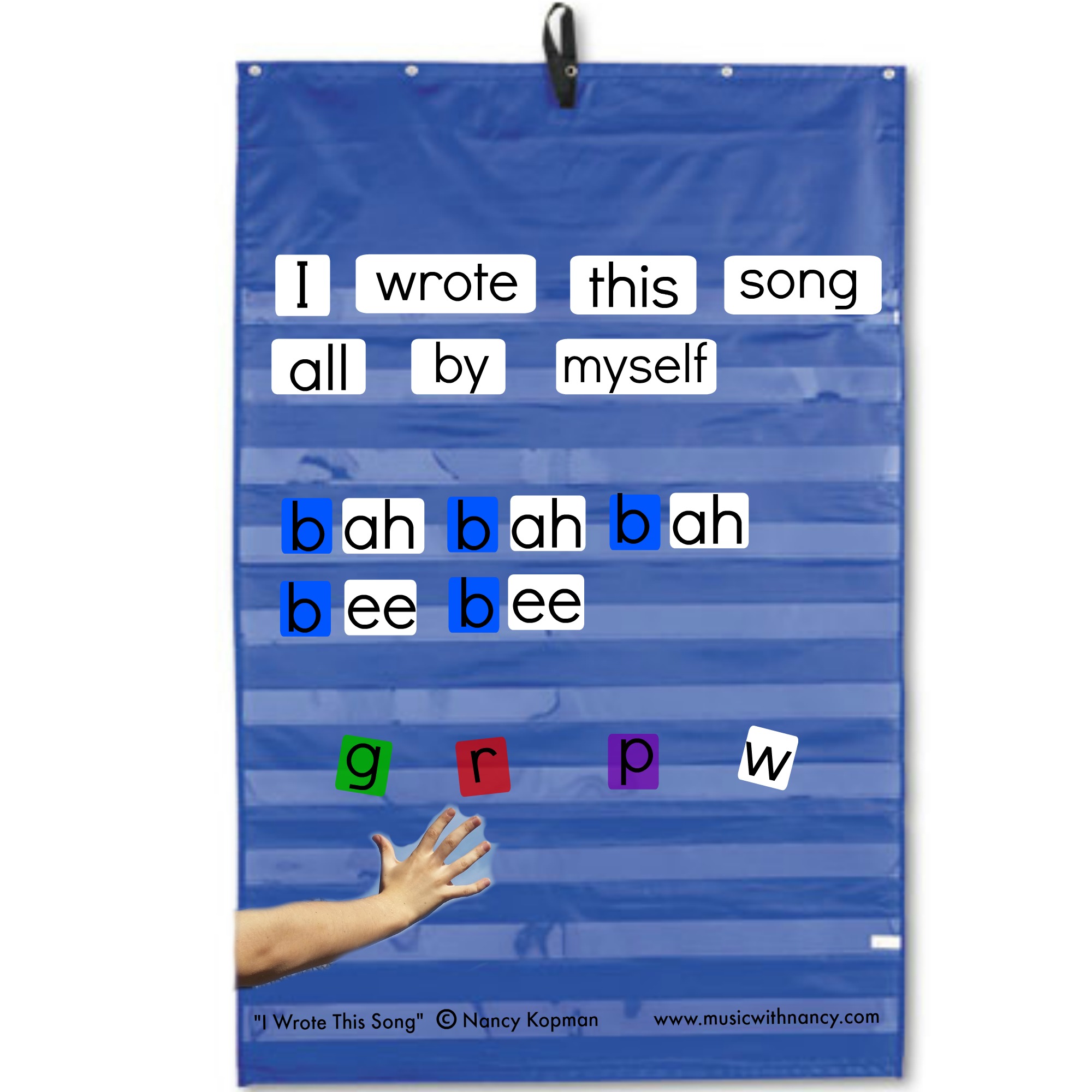 I wrote this song pocket chart